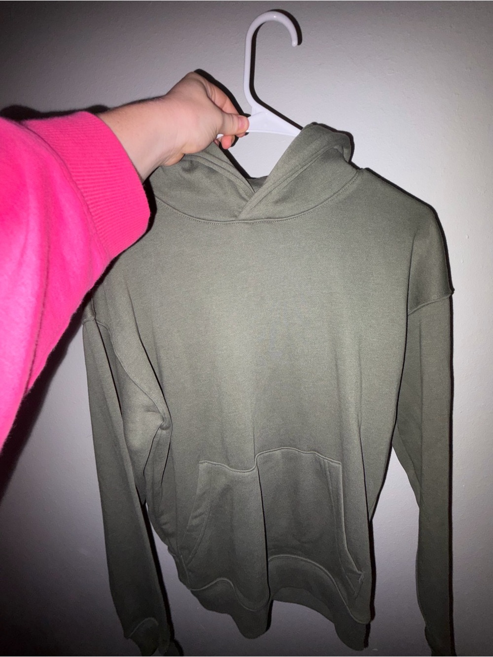 No Boundaries Olive Green Hooded Pullover Sweatshirt - Women